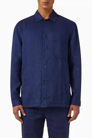 Frescobol Carioca Diego Coach Jacket in Linen-cotton Blend
