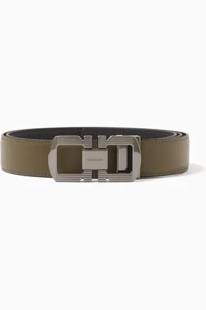 Salvatore Ferragamo Gancini Reversible Belt in Leather