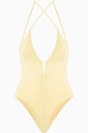 GOOD AMERICAN Deep V Compression One-piece Swimsuit