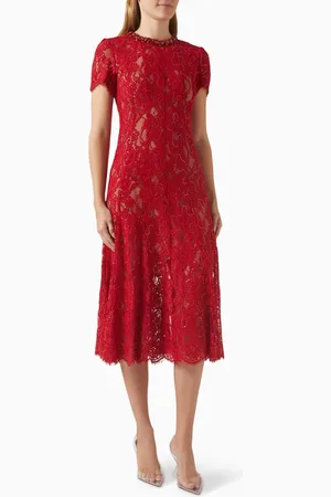 Self-Portrait Sequin-embellished Midi Dress in Lace
