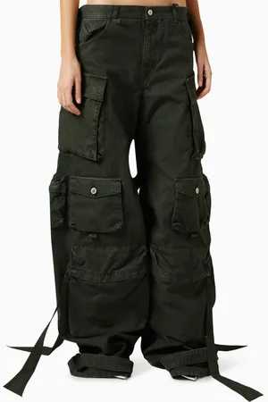The Attico Multi-pocket Cargo Pants in Denim