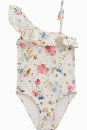 ZIMMERMANN Lucky Kids Frill One-shoulder Swimsuit