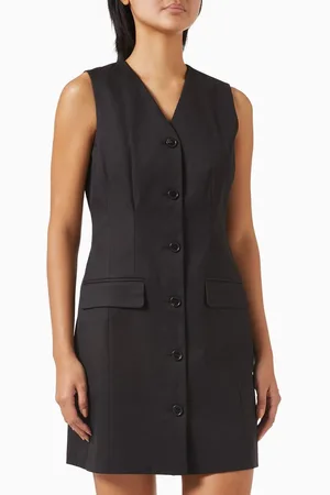 THEORY Blazer Mini Dress in Cotton Blend