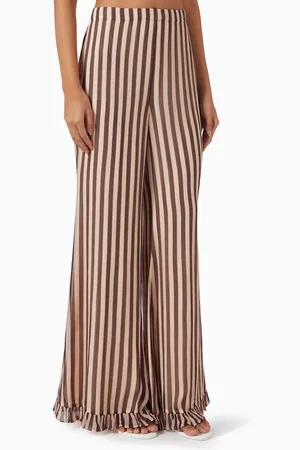 ZIMMERMANN Balance Ruffle Flared Pants in Viscose