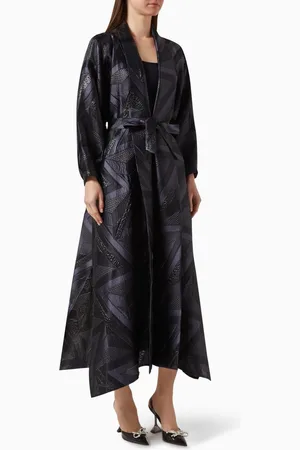 LAMMOUSH Textured Patchwork Abaya