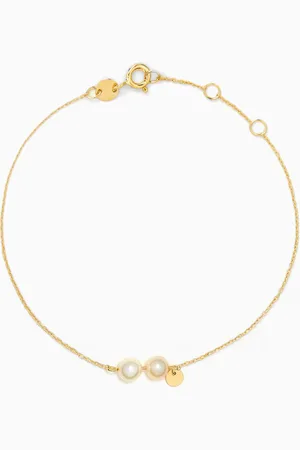 Damas Kiku Pearl Bar Bracelet in 18kt Gold