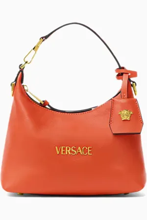VERSACE Medusa Tag Hobo Bag in Leather