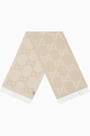 Gucci GG Scarf in Cashmere Lamé