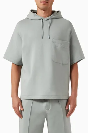 Emporio Armani Micro EA Logo Hoodie in Double-jersey