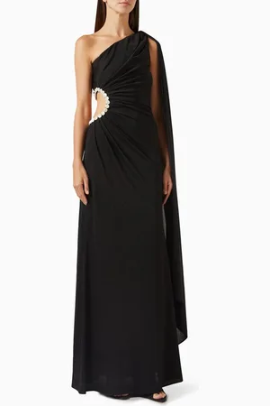 Azulu Ross Bead-embellished Cape Maxi Dress