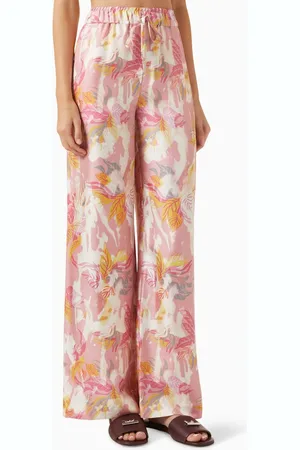 Alexander McQueen Floral Pyjama Pants in Silk Twill