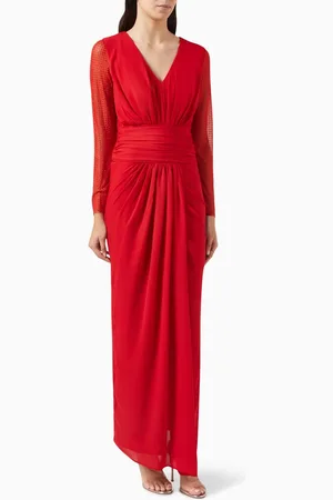 Amri Crystal-embellished Drape Dress