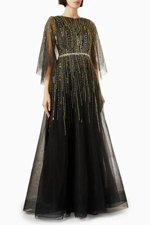 BASIX Bead-embellished Gown in Tulle