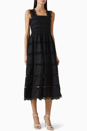 Waimari Kate Embroidered Midi Dress in Cotton