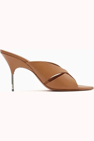 Amina Muaddi Samantha 95 Mule Sandals in Nappa Leather