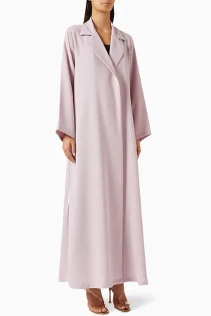 Hessa Falasi Notched Collar Abaya
