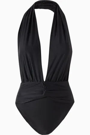 Adriana Degreas Solid Halterneck One-piece Swimsuit