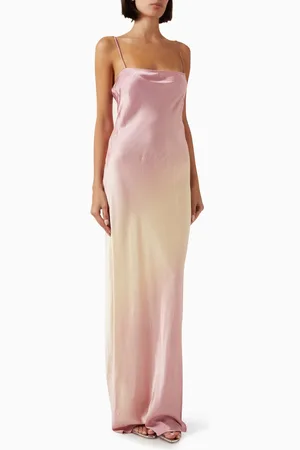 GOOD AMERICAN Slip Maxi Dress in Satin