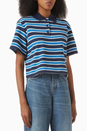12 STOREEZ Stripe Polo Shirt in Terry-cotton