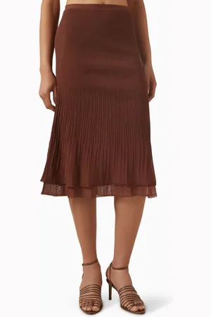 12 STOREEZ Midi Skirt in Viscose