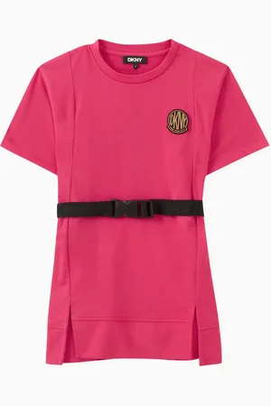 DKNY Logo Patch Dress in Cotton