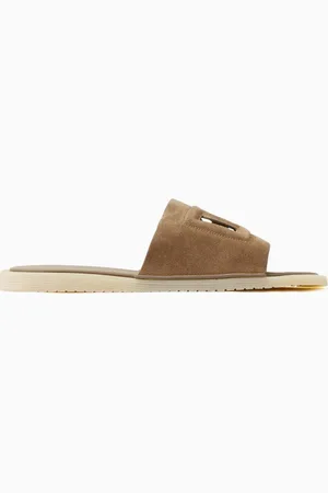 Dolce & Gabbana DG Logo Palermo Slide Sandals in Suede