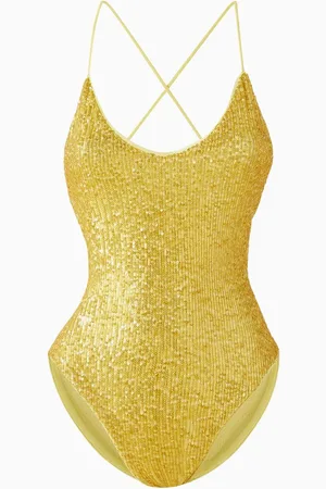 Norma Kamali Fara Sequin-embellished One-piece Swimsuit
