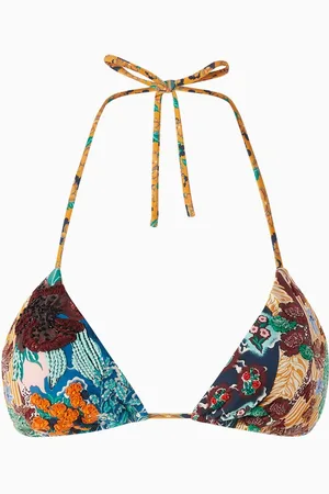 Agua Bendita Lolita Embroidered Bikini Top
