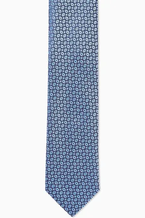 Eton Geometric-print Tie in Silk