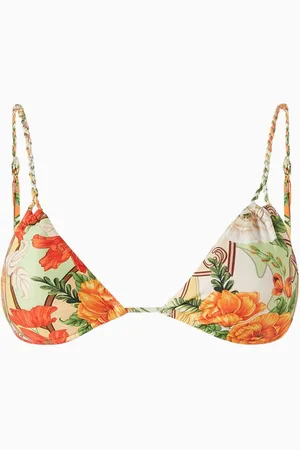 Agua Bendita Nury Floral-print Bikini Top