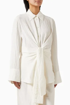Rohe Knotted Shirt in Silk Blend