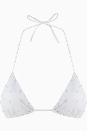 Agua Bendita Lolita Embroidered Bikini Top