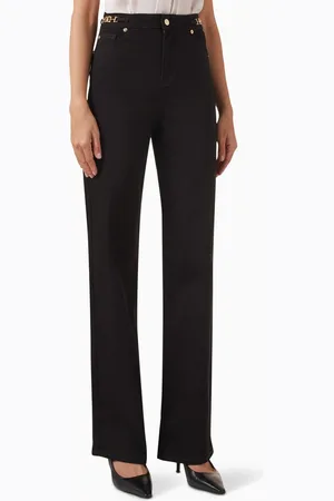 Emporio Armani J4F high-rise straight-leg jeans in Denim