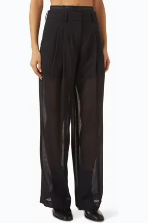 Helmut Lang Sheer Pants in Wool Blend