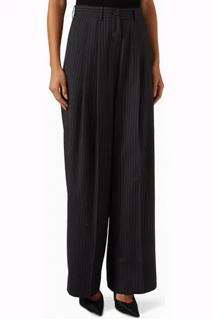 Bouguessa Zainab High-waist Pants in Wool-viscose Blend
