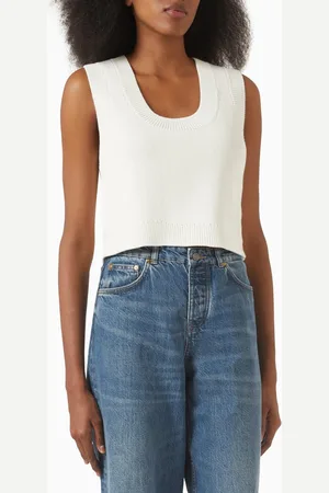 12 STOREEZ Cropped Top in Cotton-knit