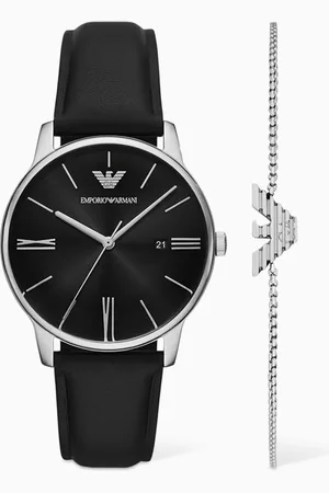 Emporio Armani Minimalist Quartz Watch & Bracelet Gift Set
