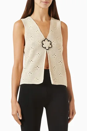 Sandro Crochet Top in Viscose