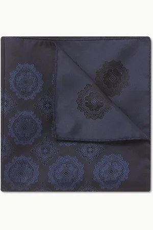 Eton Medallion-printed Pocket Square in Silk