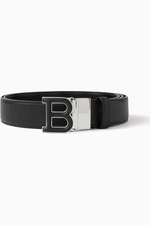 Bally B Logo Reversible Buckle Belt in Leather