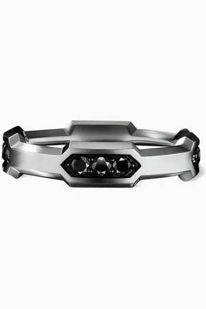 David Yurman DY Hex Station Band Ring in Sterling