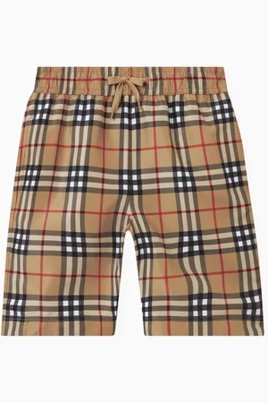 Burberry Checked Swim Shorts in Polyester