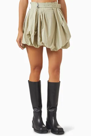 Paris Georgia Volume Mini Skirt in Cotton Blend