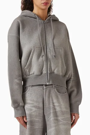 Acne Studios Front-zip Hoodie in Cotton Fleece