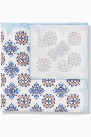Eton Geometric Pocket Square in Silk