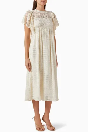 ULLA JOHNSON Mirabelle Midi Dress in Tulle