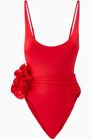 MAGDA BUTRYM Flower Appliqué One-piece Swimsuit