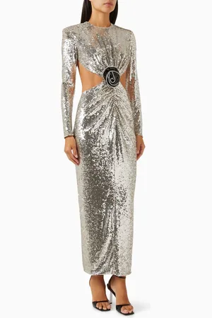 Ilkyaz Ozel Thea Sequinned Maxi Dress