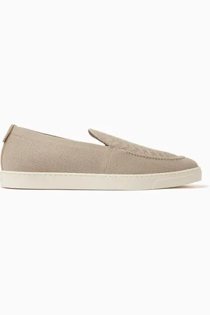 Giorgio Armani ASV Chevron Jacquard Loafers in Knit