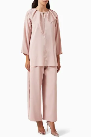SH COLLECTION Embellished-trim Top & Pants Set